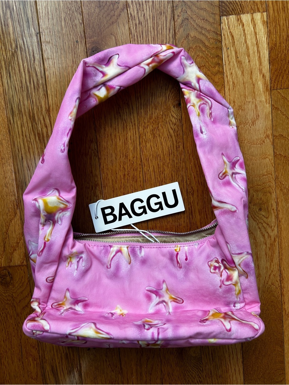 ⭐️ NWT - BAGGU Pink Dancing Stars Small Nylon Meringue Bag ⭐️